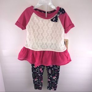 Colette Lilly Love Birds Lace Top with Leggings
